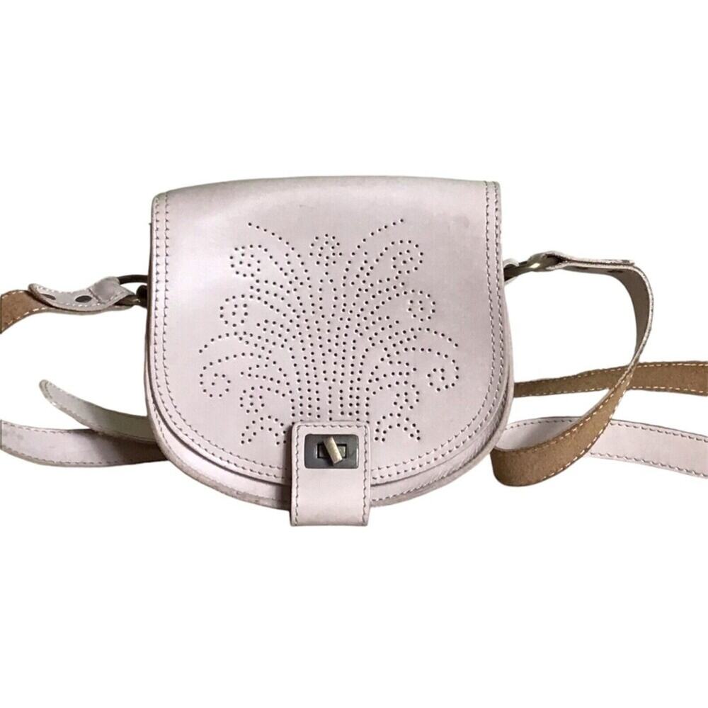 Zara Women Leather Crossbody bag Cream EUC Casual boho handbags. Zara Tr…